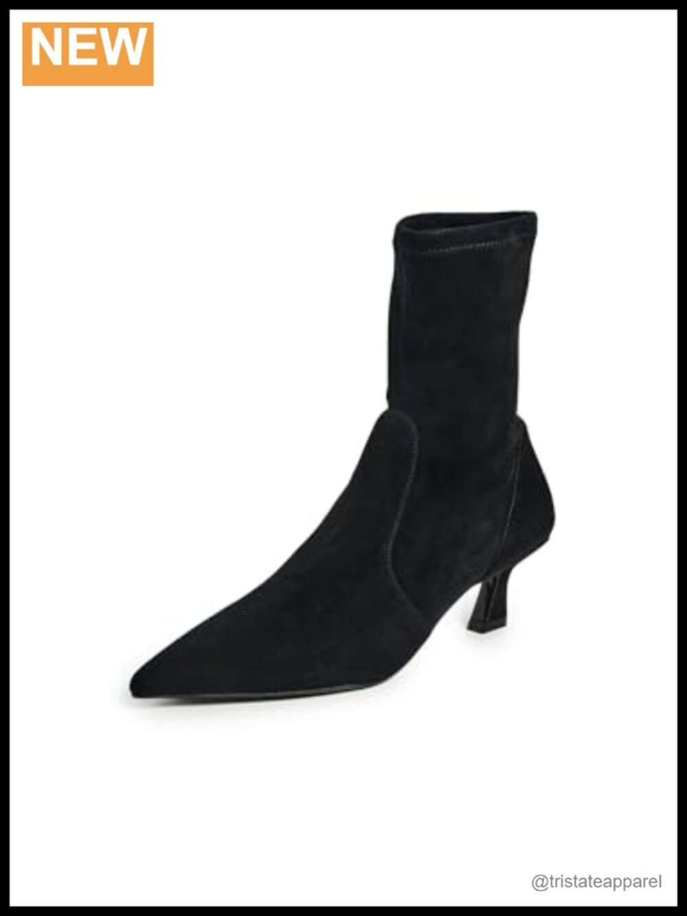 Stuart Weitzman Vinnie Bootie 50 Suede Ankle Boots Stiletto Heels Pull-On